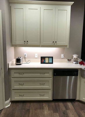 Cabinets, Recessed panels, painted