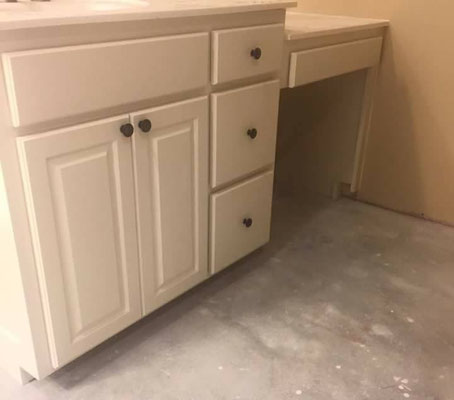  The bathrooms & laundry were painted and then a lacquer finish applied. 