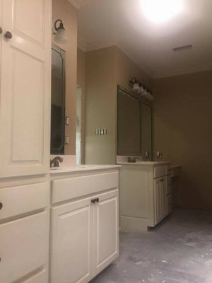  The bathrooms & laundry were painted and then a lacquer finish applied. 