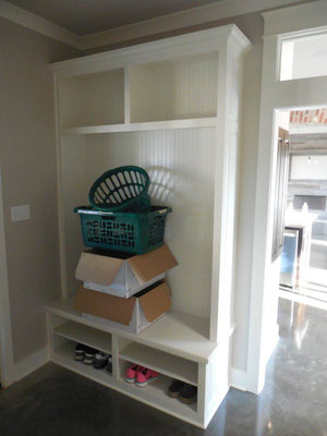 Cabinets Painted & Medium Rub Lacquer Finish