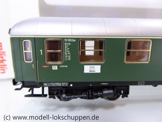 Märklin 43930 H0 Schnellzugwagen der DB 1./2. Klasse AB4üm-63 der DB     2