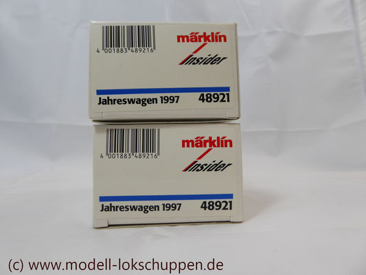 Märklin Insider Jahreswagen H0 Nr.48921 Von 1997   2