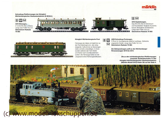 Gepäckwagen (Pwi Wü 09) der Königlich Württembergischen Staatseisenbahn / Märklin 4212