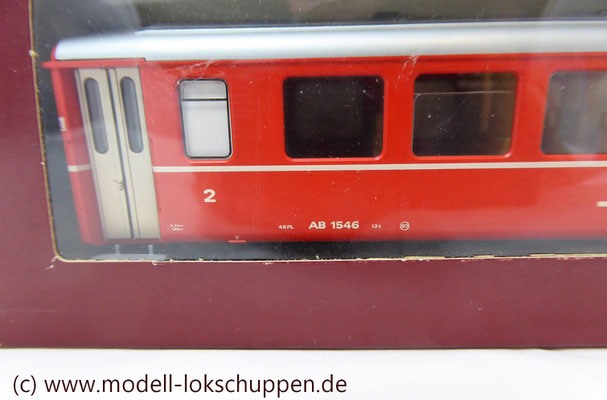 Bemo 3256 126 - Personenwagen 1/2 Klasse - Ew I BB - Signet - AB 1546 - Bernina Bahn - RhB - H0m - Kurze Ausführung