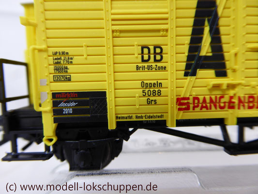 Insider Wagen 2010 - Ged. Güterwagen ALAK Spangenberg-Werke DB / Märklin 48160