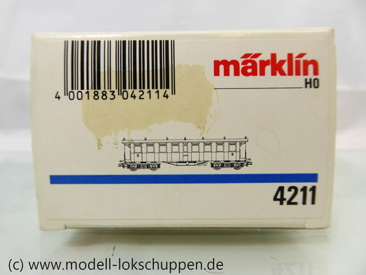 4211 Märklin Schnellzugwagen 3.Klasse der K.W.St.E / Plattformwagen