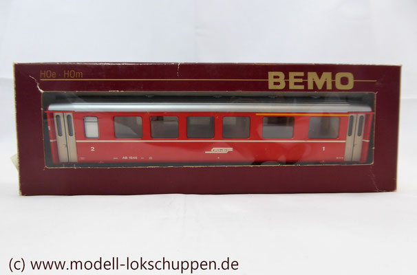 Bemo 3256 126 - Personenwagen 1/2 Klasse - Ew I BB - Signet - AB 1546 - Bernina Bahn - RhB - H0m - Kurze Ausführung