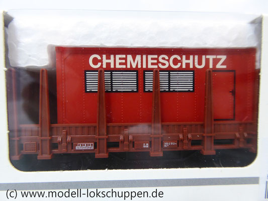 Märklin 00752-05 Rungenwagen DB mit  Feuerwehr Container Chemieschutz