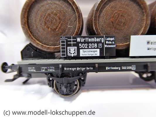 Märklin 46743  Weinfasswagen mit Bremserhaus der K.W.St.E.      4