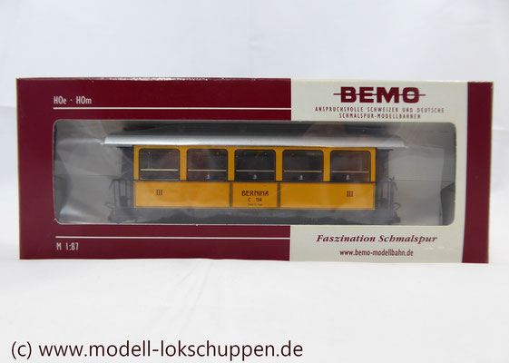 Bemo 3238 164 - Nostalgiewagen - C 114 - La Bucunada - 3 Klasse - RhB - H0m