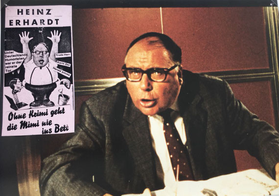 Heinz Erhardt, Ohne Krimi geht die Mimi nie ins Bett, original Kino-Aushangfoto (Wiederaufführung)