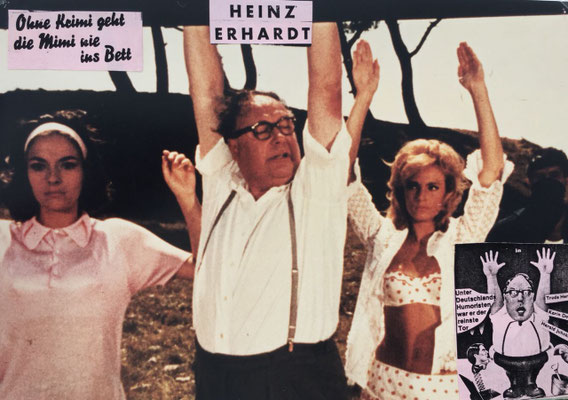 Heinz Erhardt, Ohne Krimi geht die Mimi nie ins Bett, original Kino-Aushangfoto (Wiederaufführung)