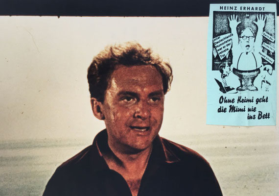 Heinz Erhardt, Ohne Krimi geht die Mimi nie ins Bett, original Kino-Aushangfoto (Wiederaufführung)