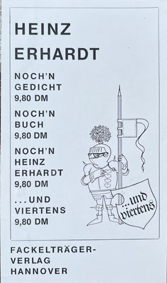 Postkarte, Werbung Heinz Erhardt Bücher (Fackelträger Verlag)