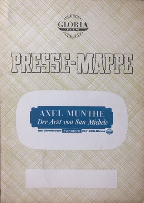 Pressemappe, Axel Munthe - Der Arzt von San Michele, u.a. mit Heinz Erhardt