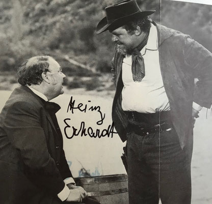 Heinz Erhardt, originial signiertes Blatt nach Schlaganfall