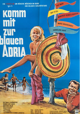 Kinoplakat A1, Komm mit zur blauen Adria