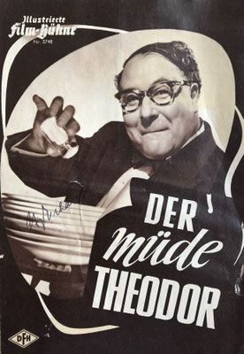 Filmprogrammheft, signiert von Heinz Erhardt