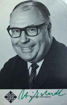 Heinz Erhardt, signierte Autogrammkarte
