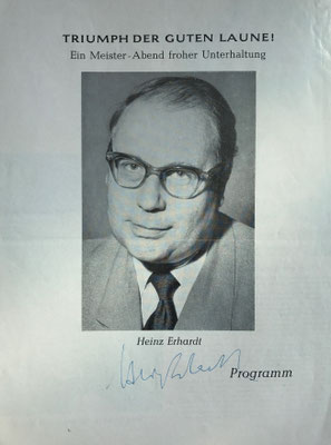 Heinz Erhardt, signiertes Theaterprogramm