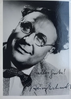 Pressefoto, signiert von Heinz Erhardt