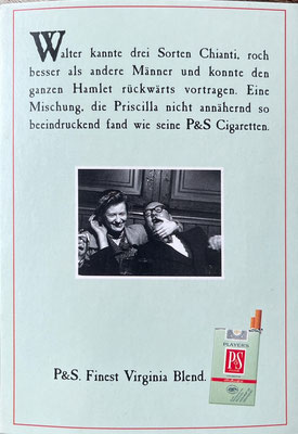 P&S Zigaretten Werbeflyer mit Heinz Erhardt