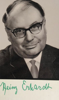 Heinz Erhardt, signierte Polydor Autogrammkarte