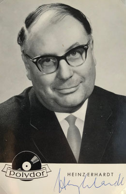 Heinz Erhardt, signierte Polydor Autogrammkarte