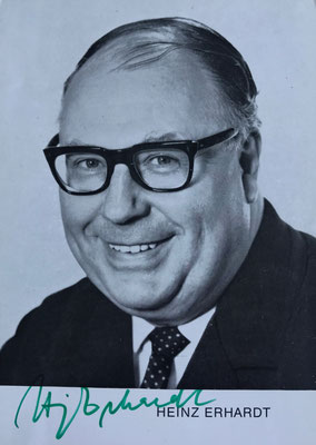 Heinz Erhardt, signierte Autogrammkarte