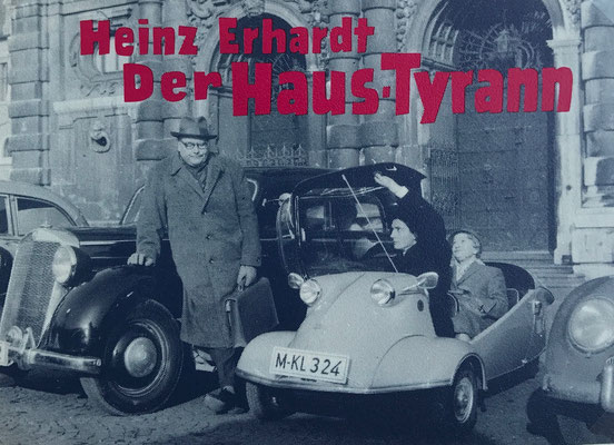 Postkarte Heinz Erhardt zu "Der Haus-Tyran"