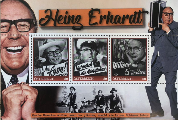 Heinz Erhardt, Briefmarken postfrisch, Österreich