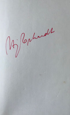 Heinz Erhardt, original signierte Buchseite