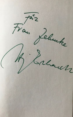 Heinz Erhardt, original signierte Buchseite