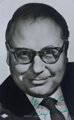 Heinz Erhardt, signierte DFH Autogrammkarte