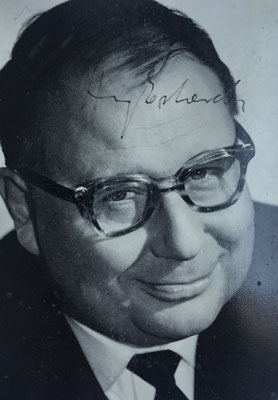 Heinz Erhardt, signierte Freihoff Autogrammkarte 
