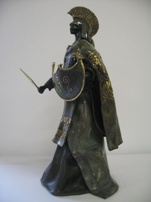 LE GUERRIER ROMAIN  FONDERIE DELVAL 4/8  VENDU    possibilité de commande patine, possible tirage laqué