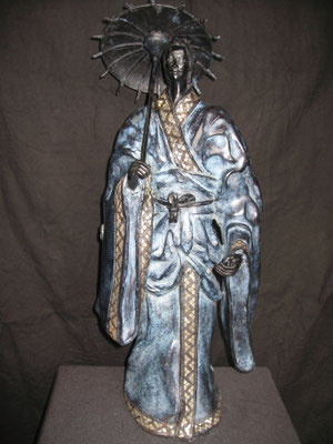 MAÏKO DE GION   FONDERIE DELVAL 3/8  VENDU      commande possible, tirages laque possible