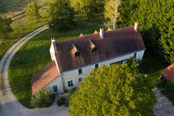 La Levraudière, Maison d'hôtes, Cheverny, drone