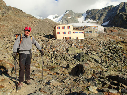 Renzo à l'arrivée à la Domhütte