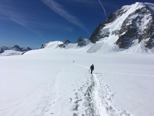 A la trace avec la Pte Lachenal en arrière-plan