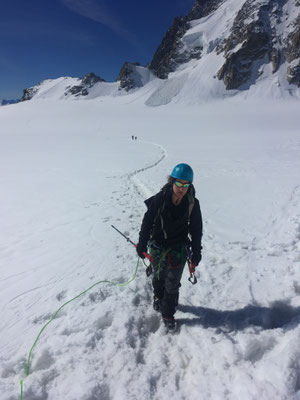 Anne-Laure au retour de La Pte Lachenal