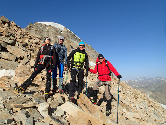 Véronique, Marc, Patrick et Philippe au Colle di Moncorvé
