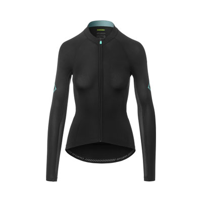 Giro-chrono-elite-ls-jersey-womens-road-apparel-black-ghosted-front