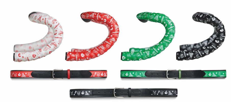 Nabico: Weihnachtslenkerbänder und passender Gürtel
