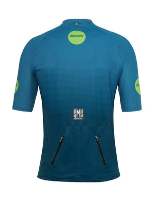 Santini Bosco, ein Trikot aus leichtem, dehnbarem Think-Opaco-Gewebe