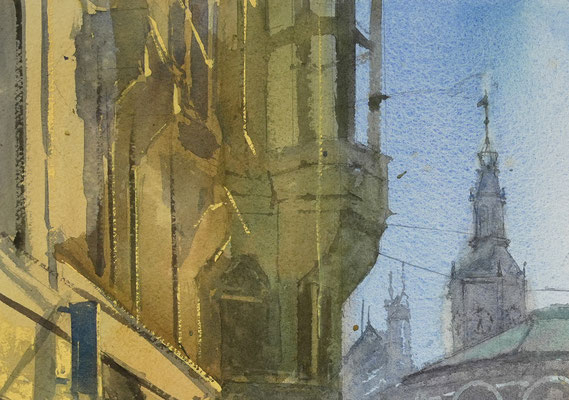 Gravenstraat Den Haag Watercolor 43 x 55 cm det 3