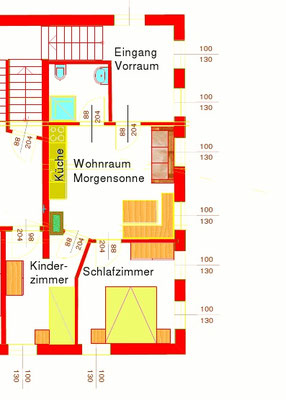 Plan der Ferienwohnung Morgensonne 