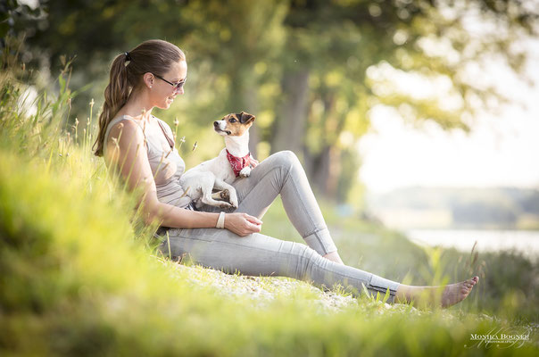 Jack Russel mit Mensch