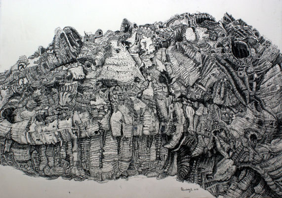 Urholz / Indian ink, 75 x 55 cm (approx.), 2012