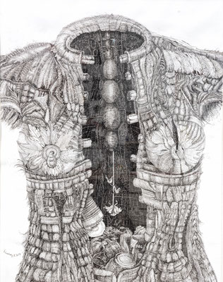 Collection of 64 / Indian ink, 120 x 90 cm, 2013